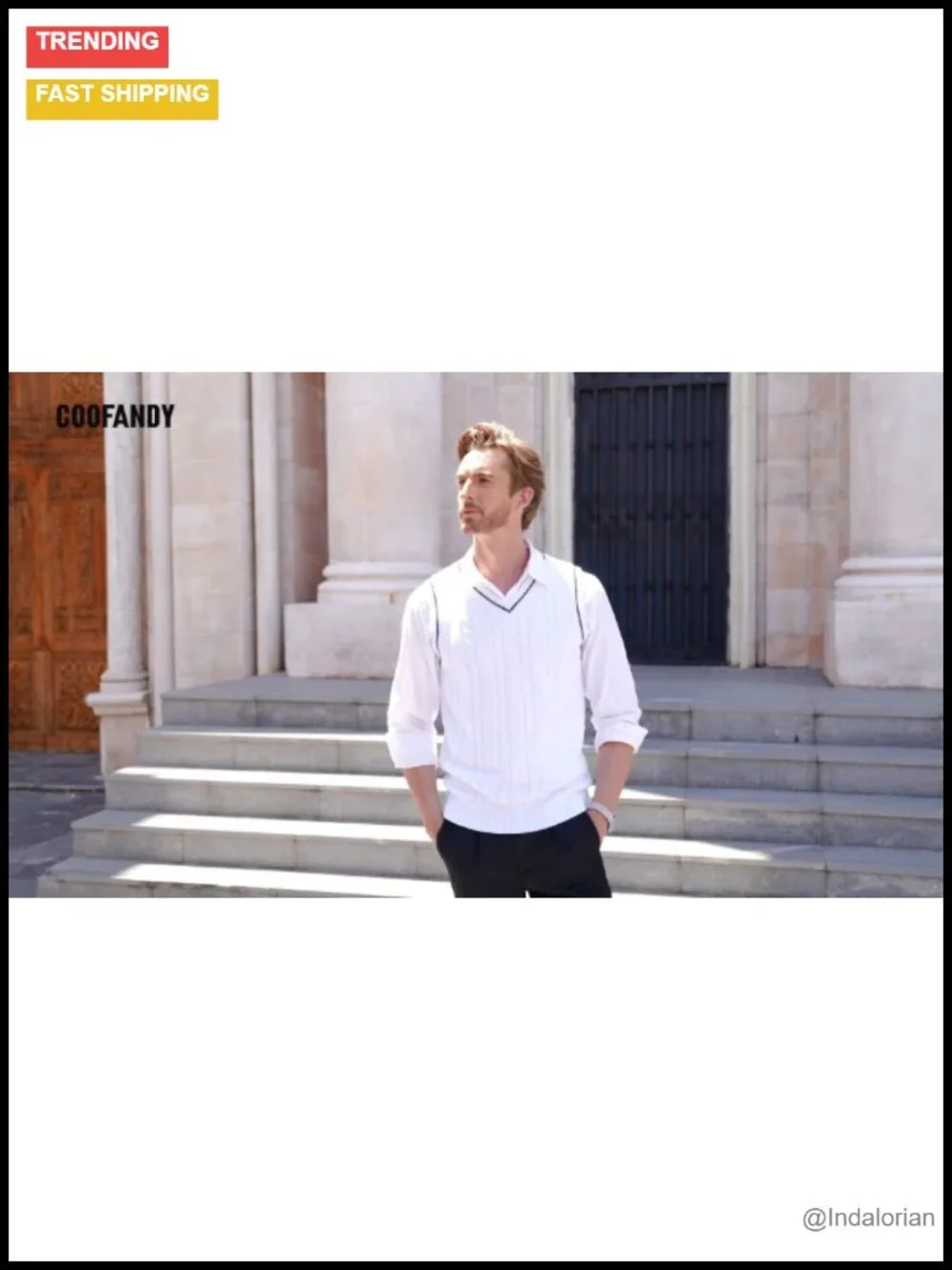 Men's Sweater Vest V Neck Slim Fit Casual Sleeveless Twisted Knitted Pullover